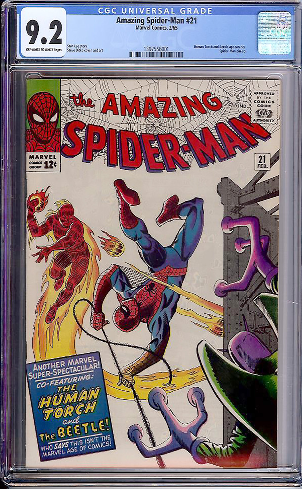 Amazing Spider Man 21 CGC 9 2 Ow W Auction Pedigree Comics