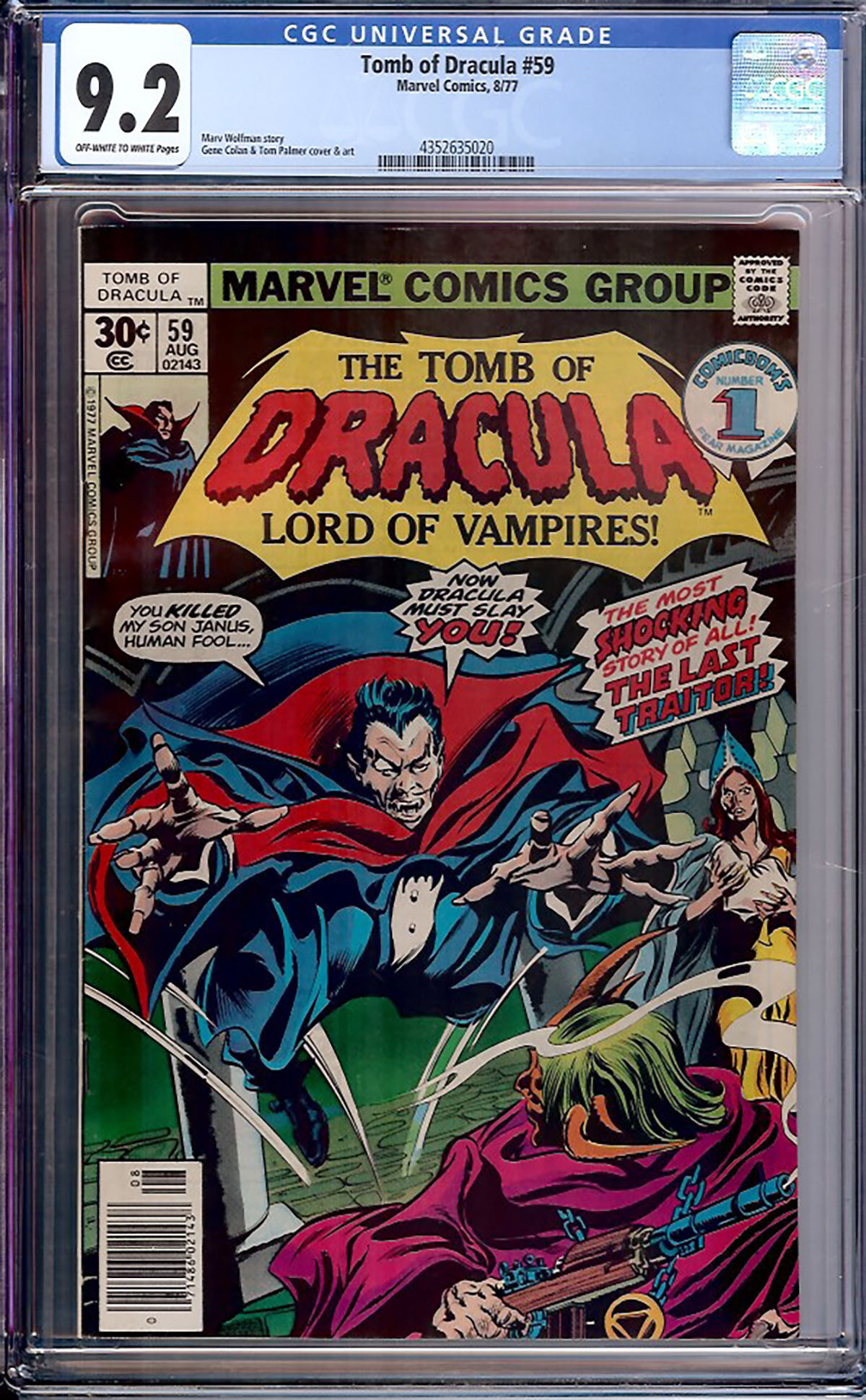 Tomb Of Dracula Cgc Ow W Auction Pedigree Comics