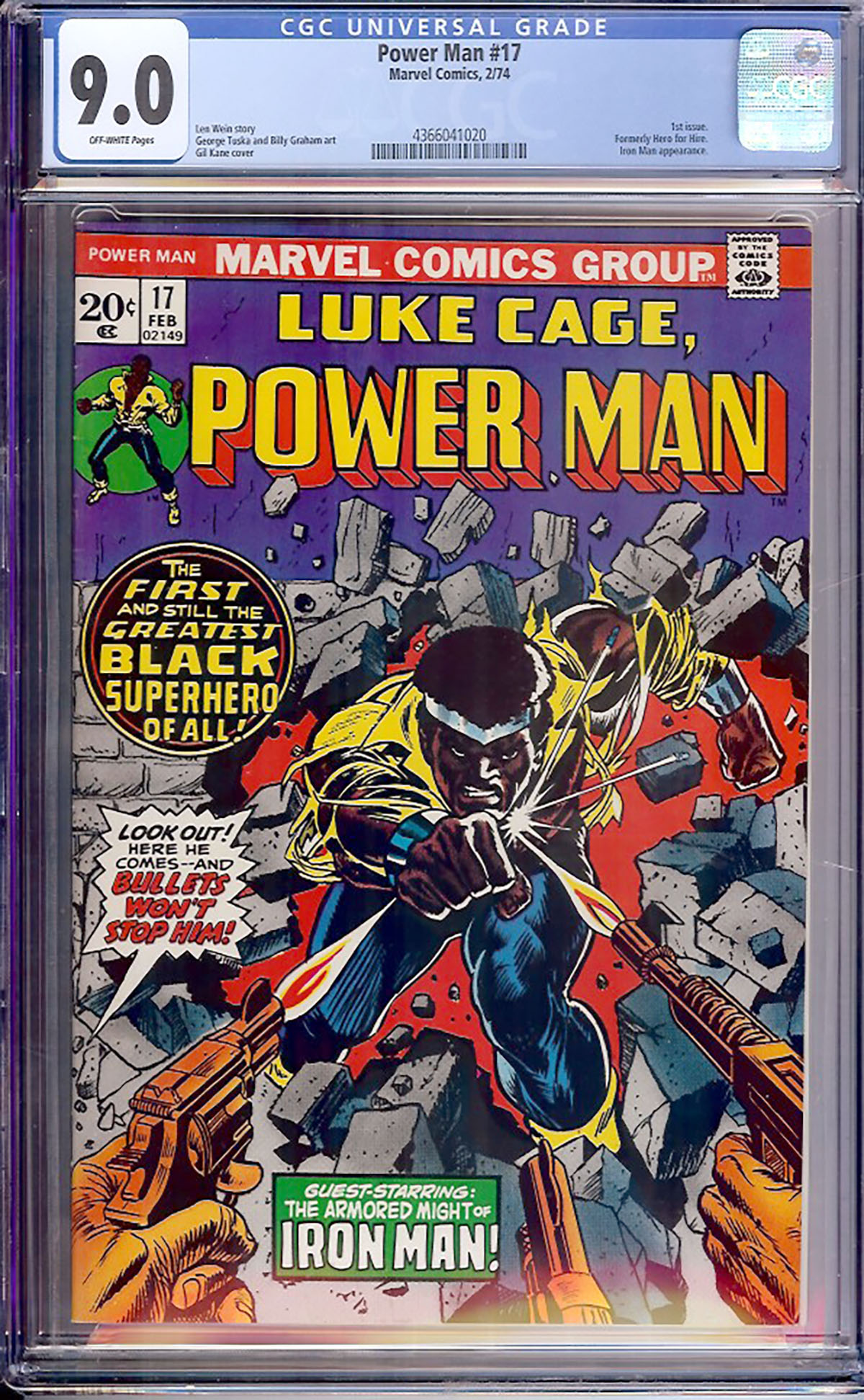 Power Man Cgc Ow Auction Pedigree Comics