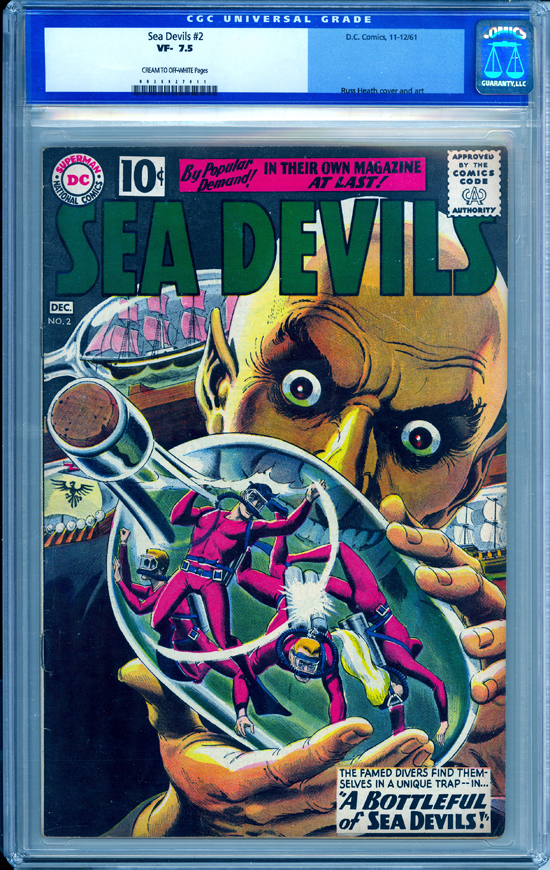 Sea Devils #2 CGC 7.5 cr/ow