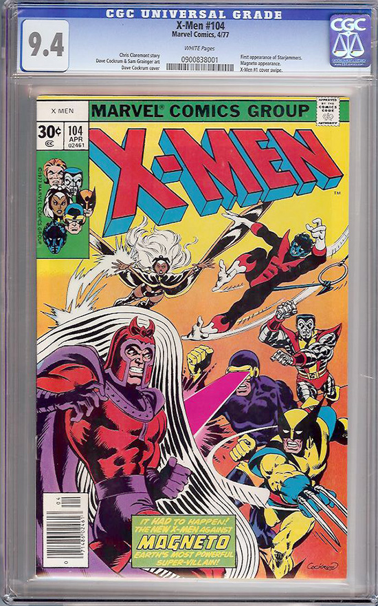 X-Men #104 CGC 9.4 w