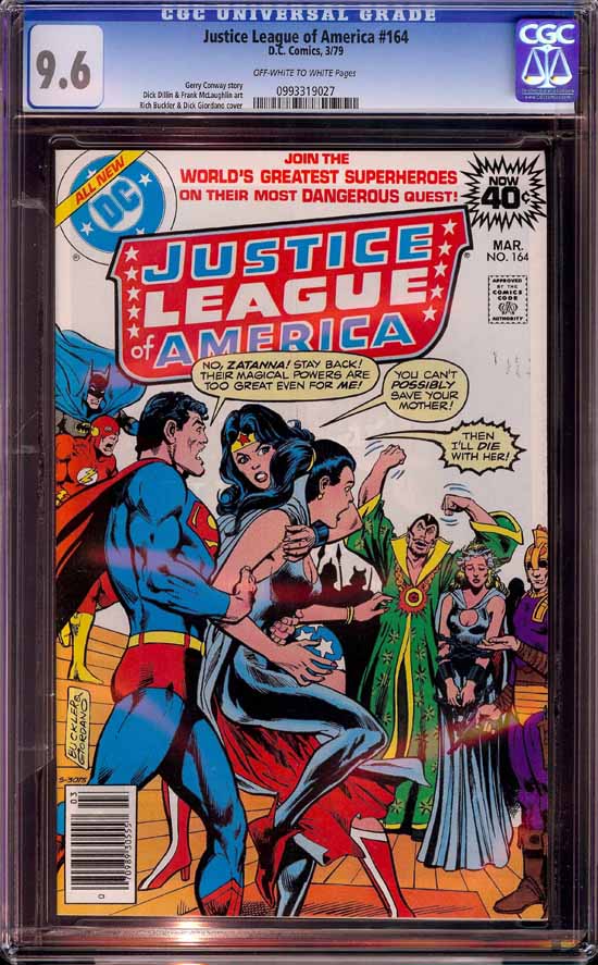 Justice League of America #164 CGC 9.6 ow/w Three Rivers Collection