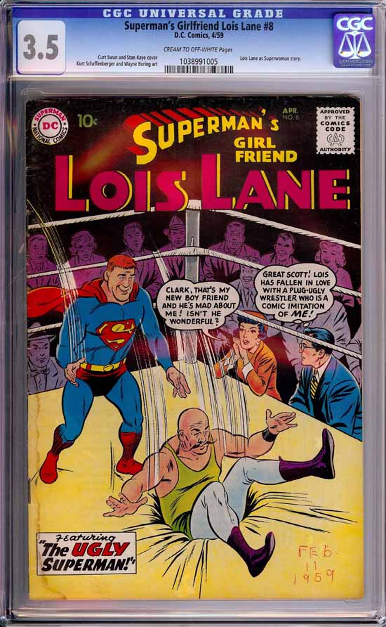 Superman's Girlfriend Lois Lane #8 CGC 3.5 cr/ow