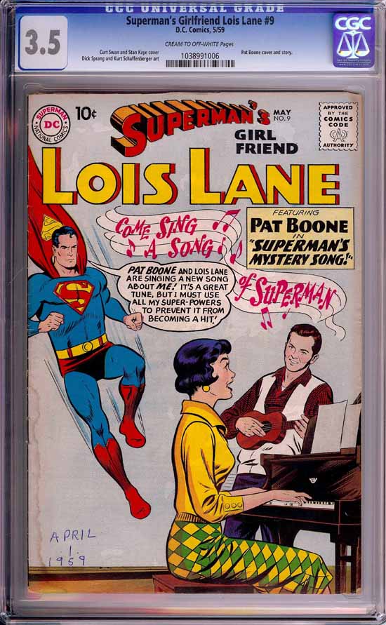 Superman's Girlfriend Lois Lane #9 CGC 3.5 cr/ow