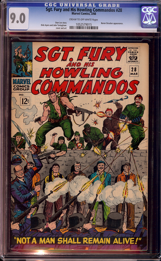 Sgt. Fury and His Howling Commandos #28 CGC 9.0 cr/ow New York State Collection