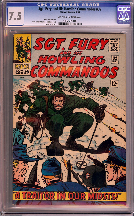 Sgt. Fury and His Howling Commandos #32 CGC 7.5 ow/w New York State Collection