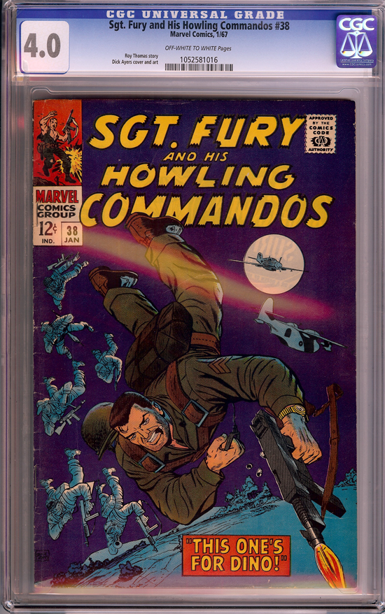 Sgt. Fury and His Howling Commandos #38 CGC 4.0 ow/w New York State Collection