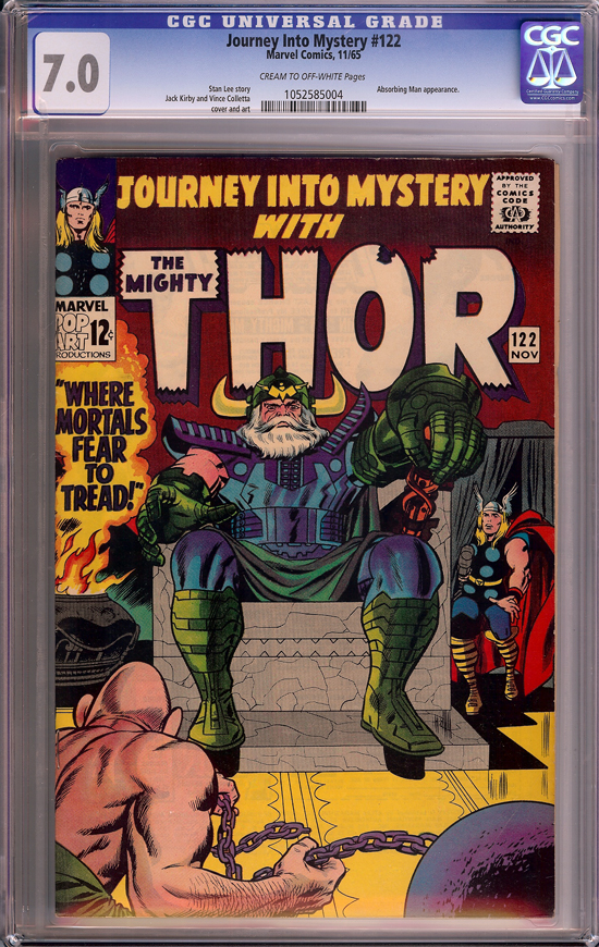 Journey Into Mystery #122 CGC 7.0 cr/ow