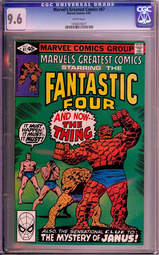 Marvel's Greatest Comics #87 CGC 9.6 w