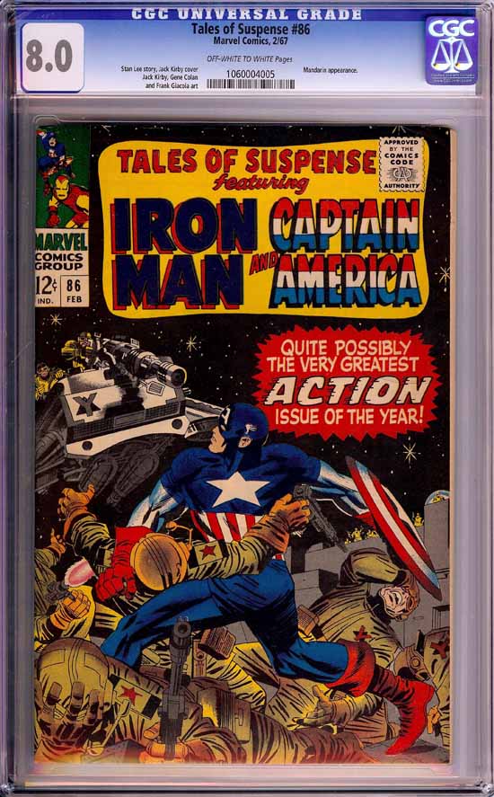 Tales of Suspense #86 CGC 8.0 ow/w