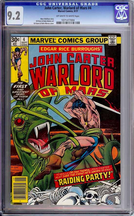 John Carter, Warlord of Mars #4 CGC 9.2 ow/w