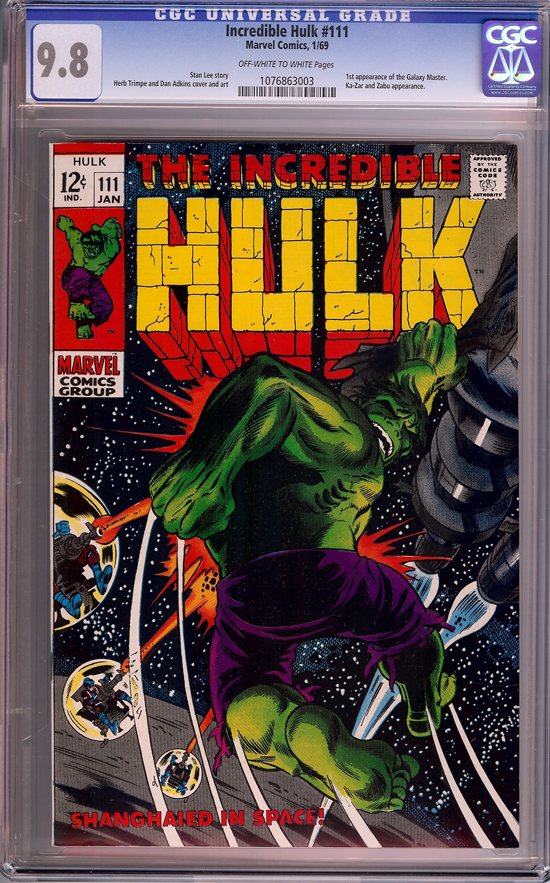 Incredible Hulk #111 CGC 9.8 ow/w