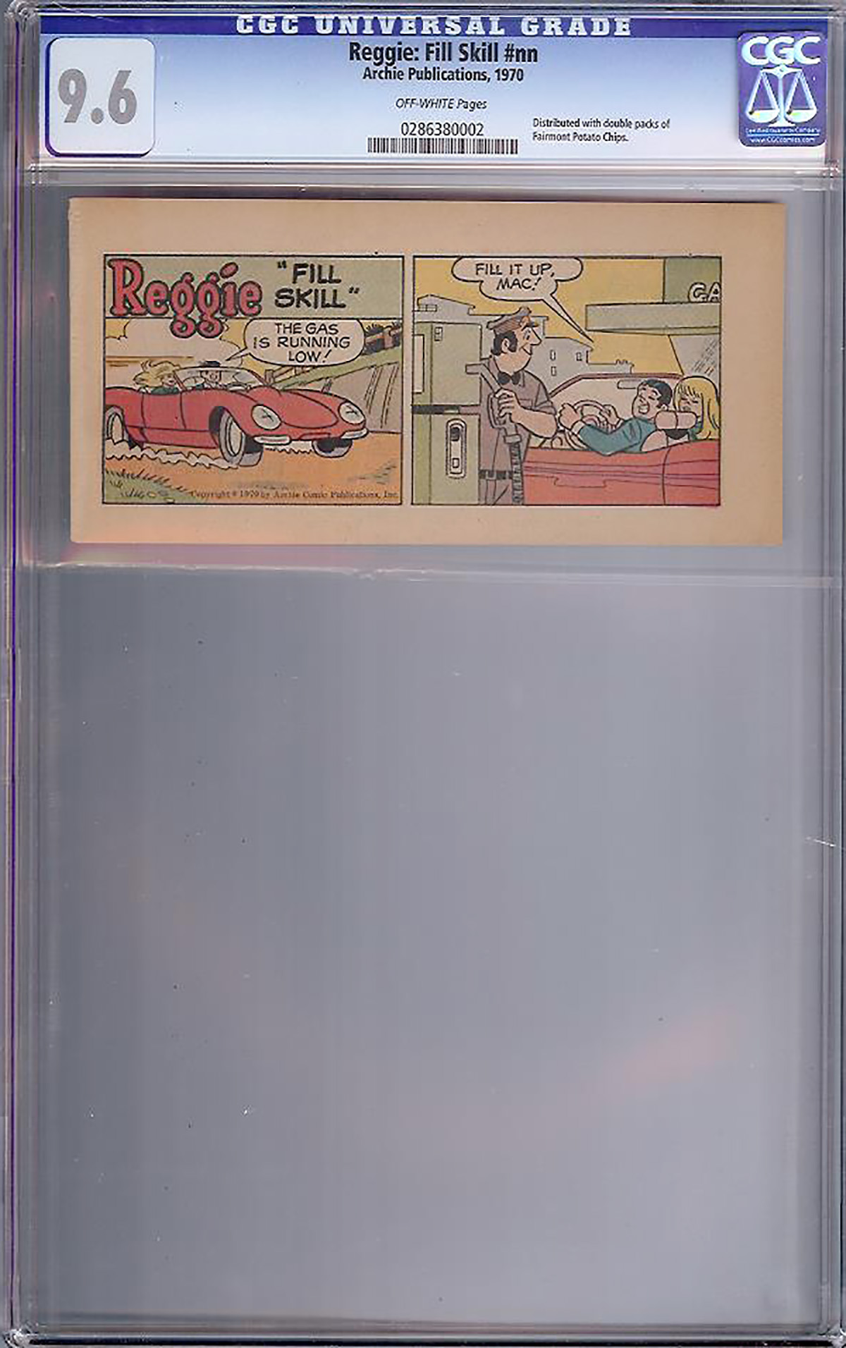 Reggie: Fill Skill #1 CGC 9.6 ow