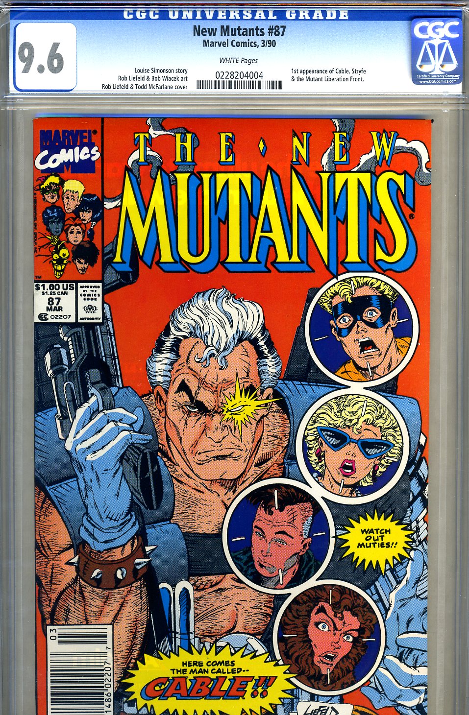 New Mutants #87 CGC 9.6 w