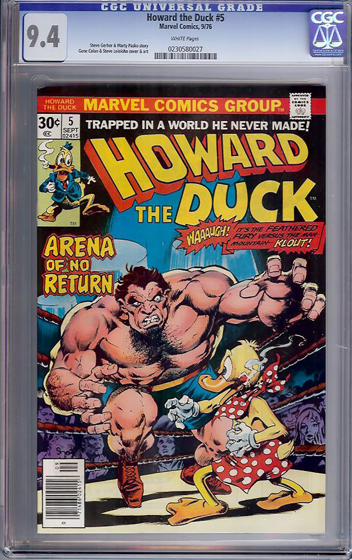 Howard the Duck #5 CGC 9.4 w