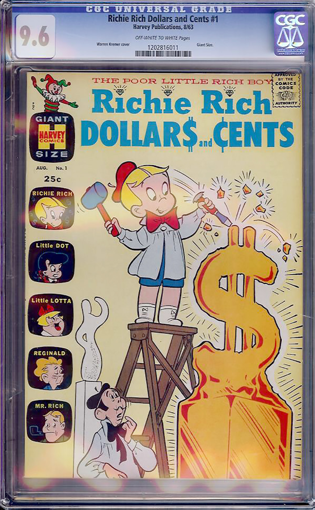 Richie Rich Dollars and Cents #1 CGC 9.6 ow/w