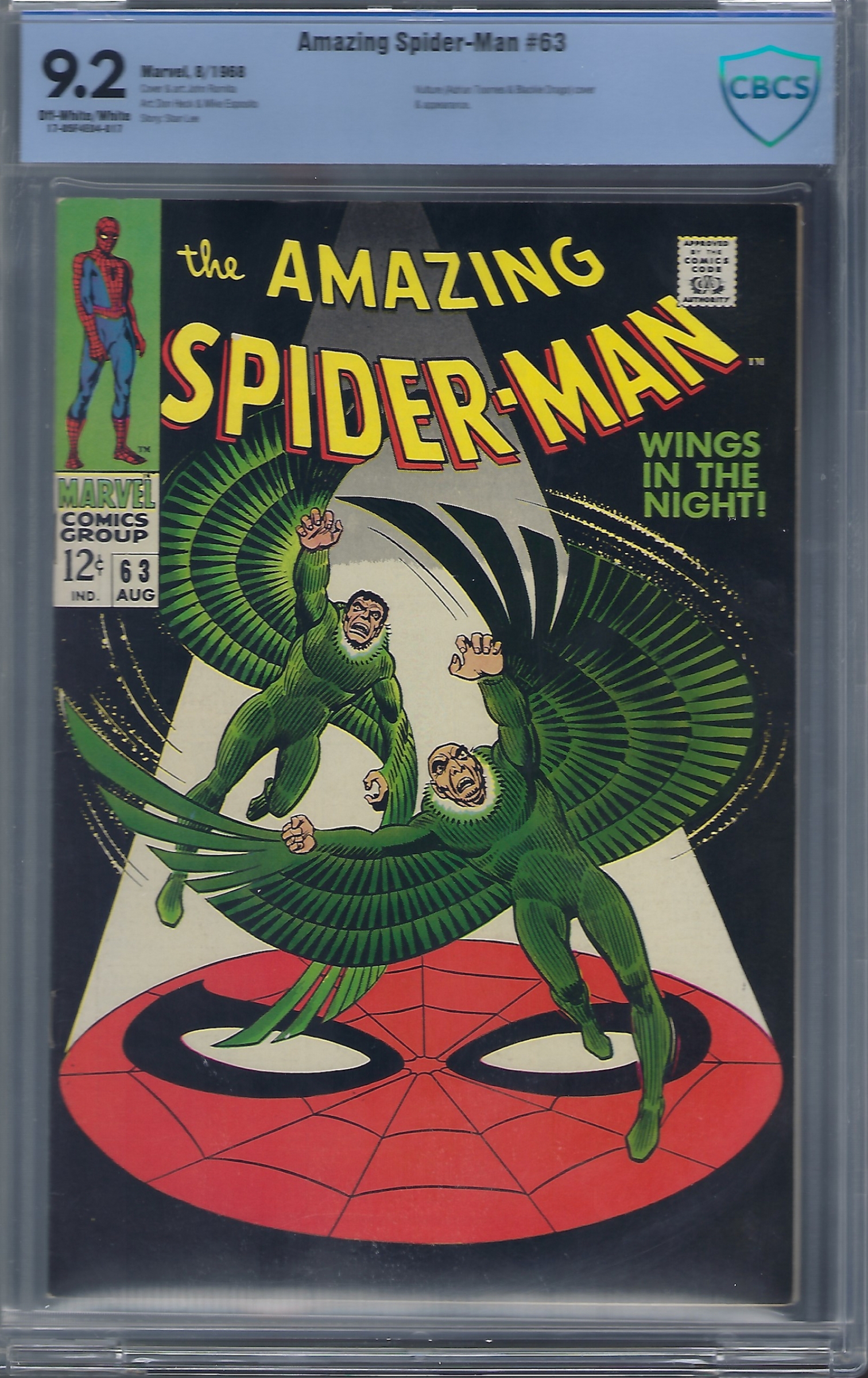 Amazing Spider-Man #63 CBCS 9.2 ow/w
