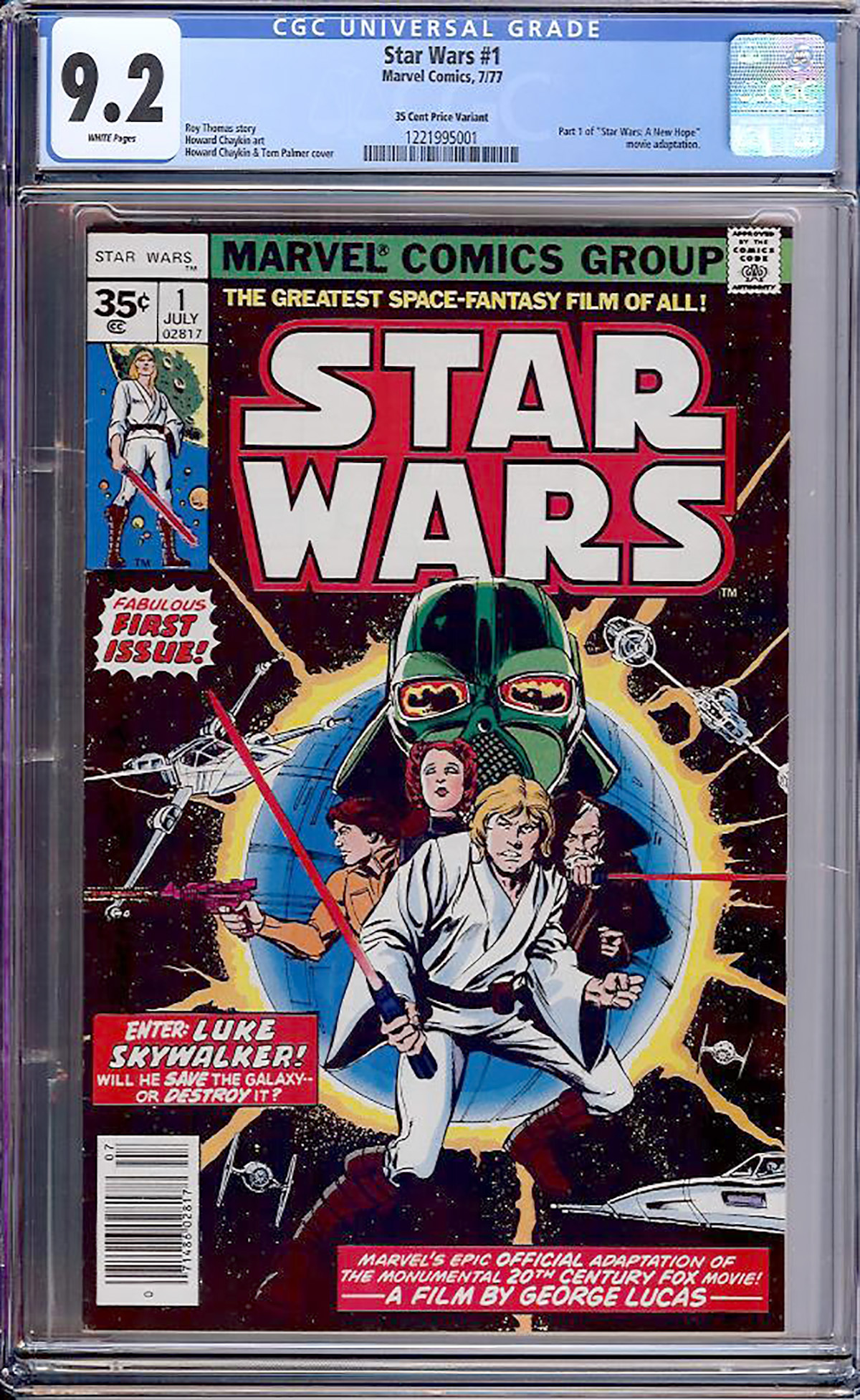 Star Wars #1 CGC 9.2 w 35 Cent Price Variant