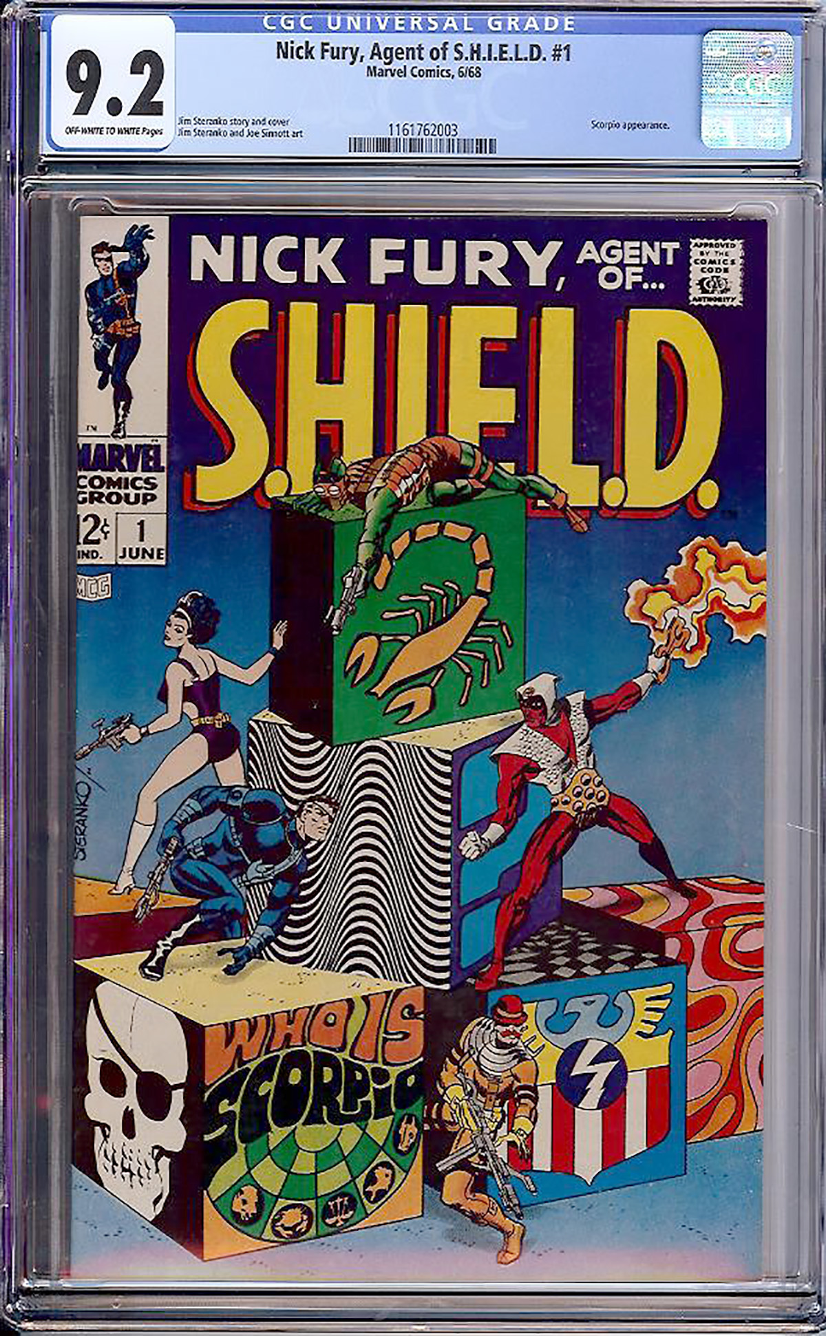 Nick Fury, Agent of SHIELD #1 CGC 9.2 ow/w