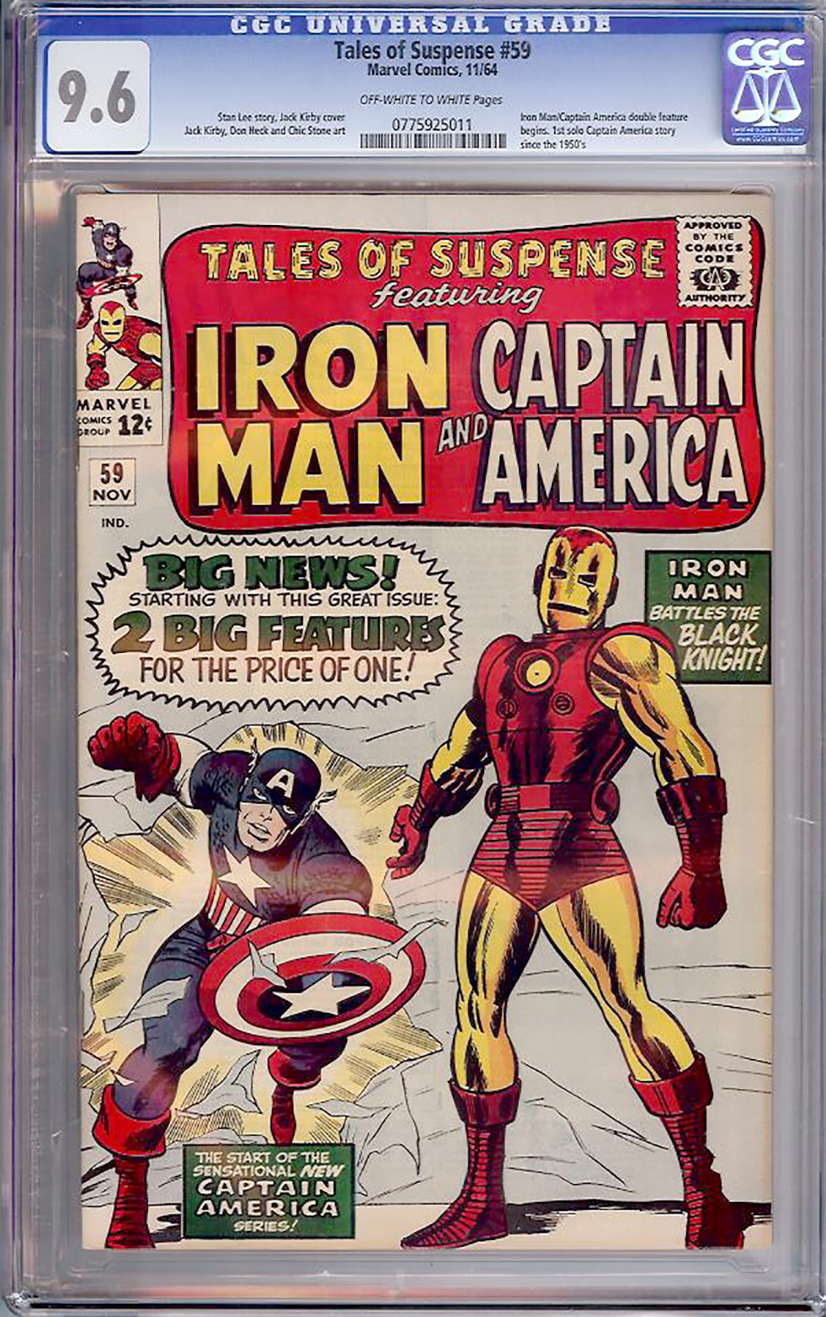 Tales of Suspense #59 CGC 9.6 ow/w