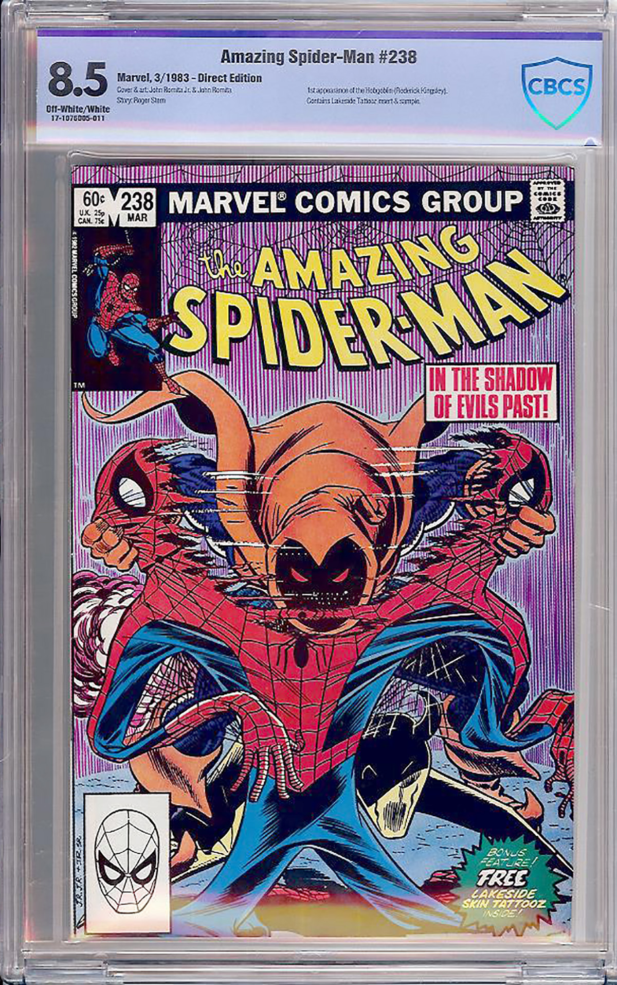 Amazing Spider-Man #238 CBCS 8.5 ow/w Direct Edition