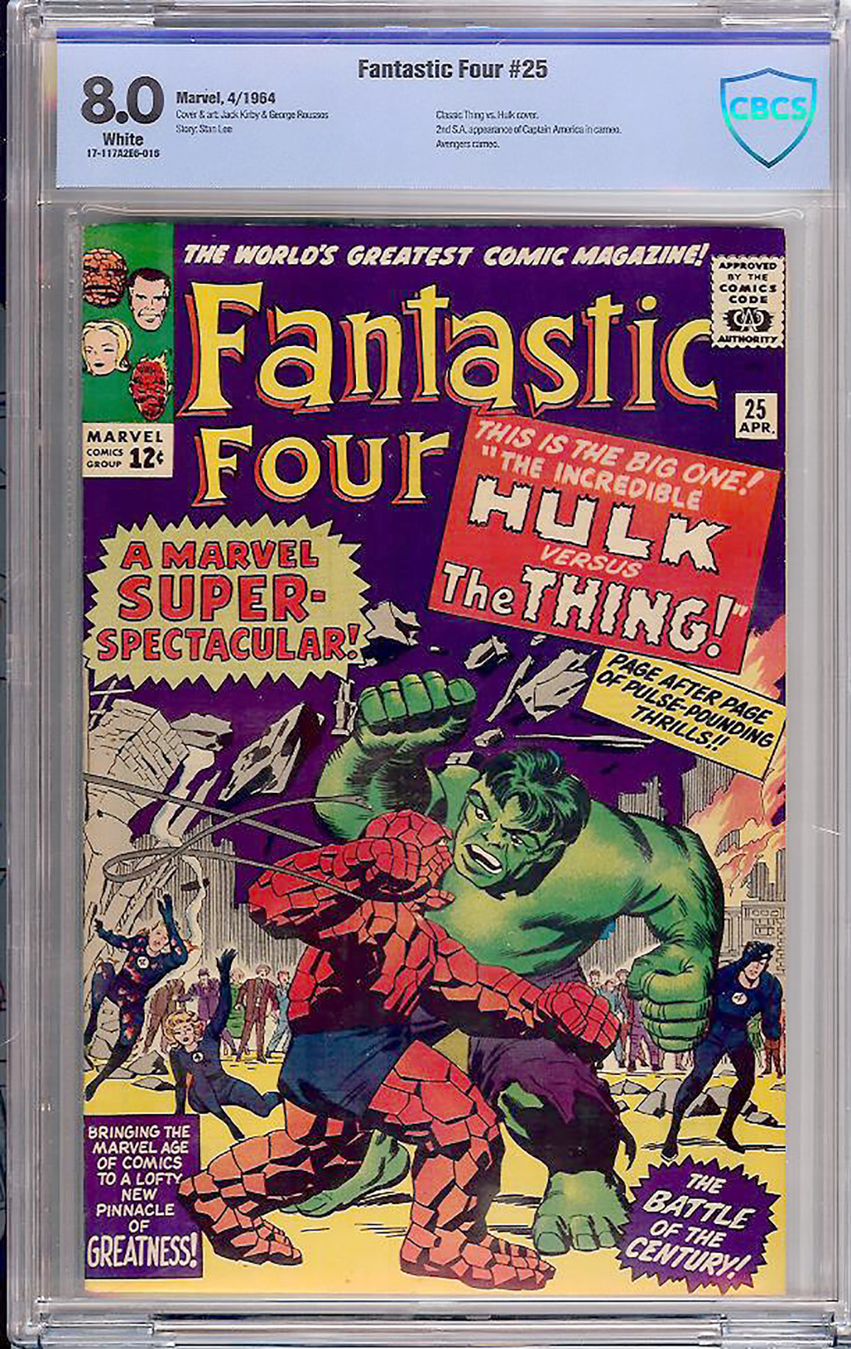 Fantastic Four #25 CBCS 8.0 w