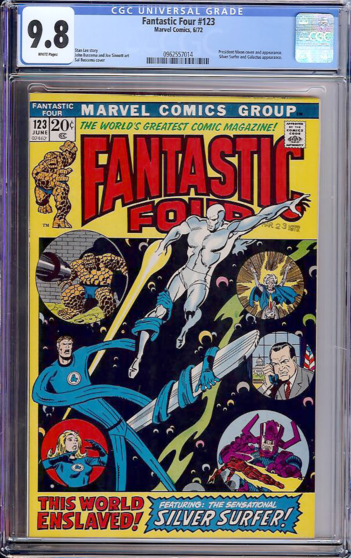 Fantastic Four #123 CGC 9.8 w