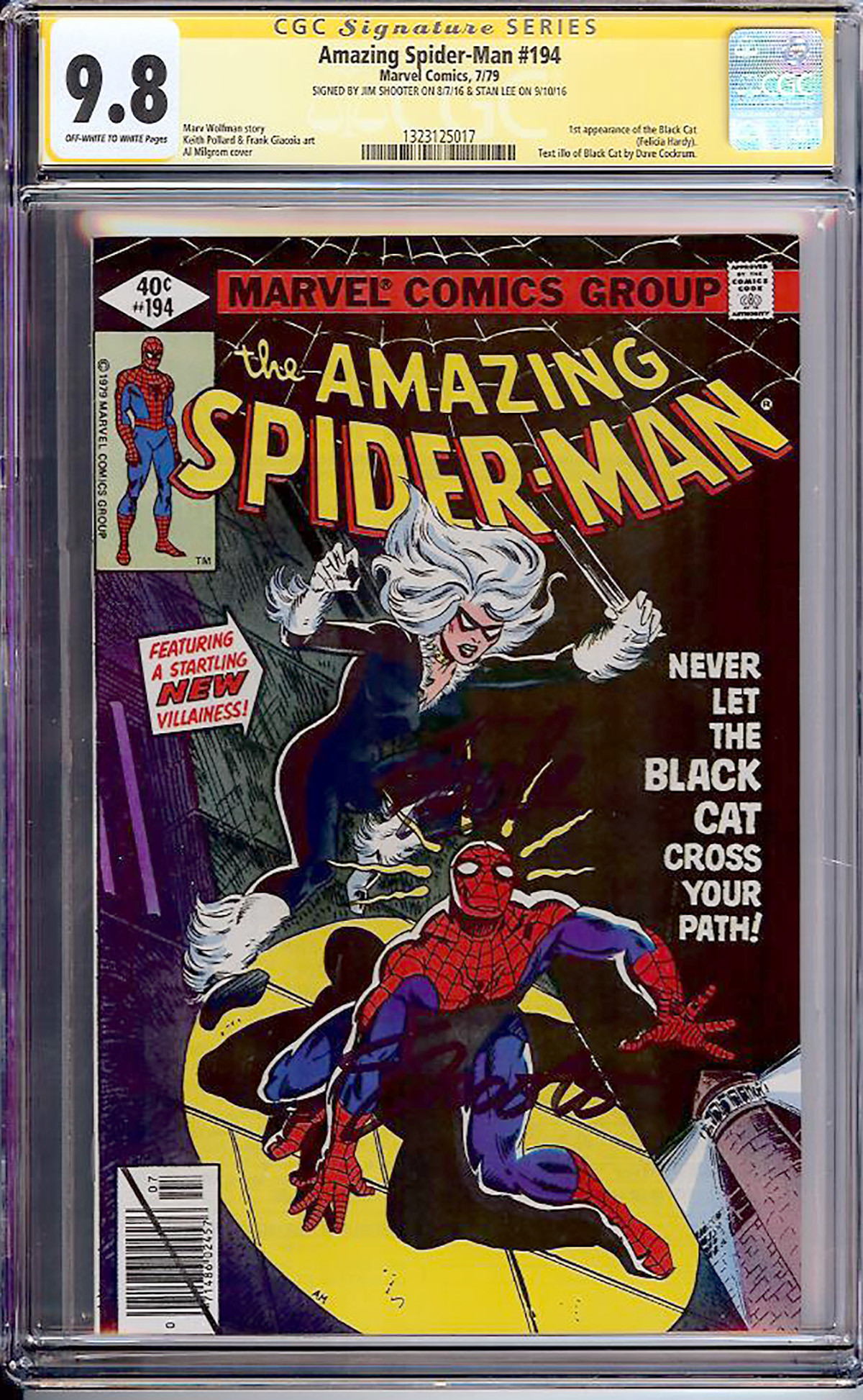 Amazing Spider-Man #194 CGC 9.8 ow/w CGC Signature SERIES