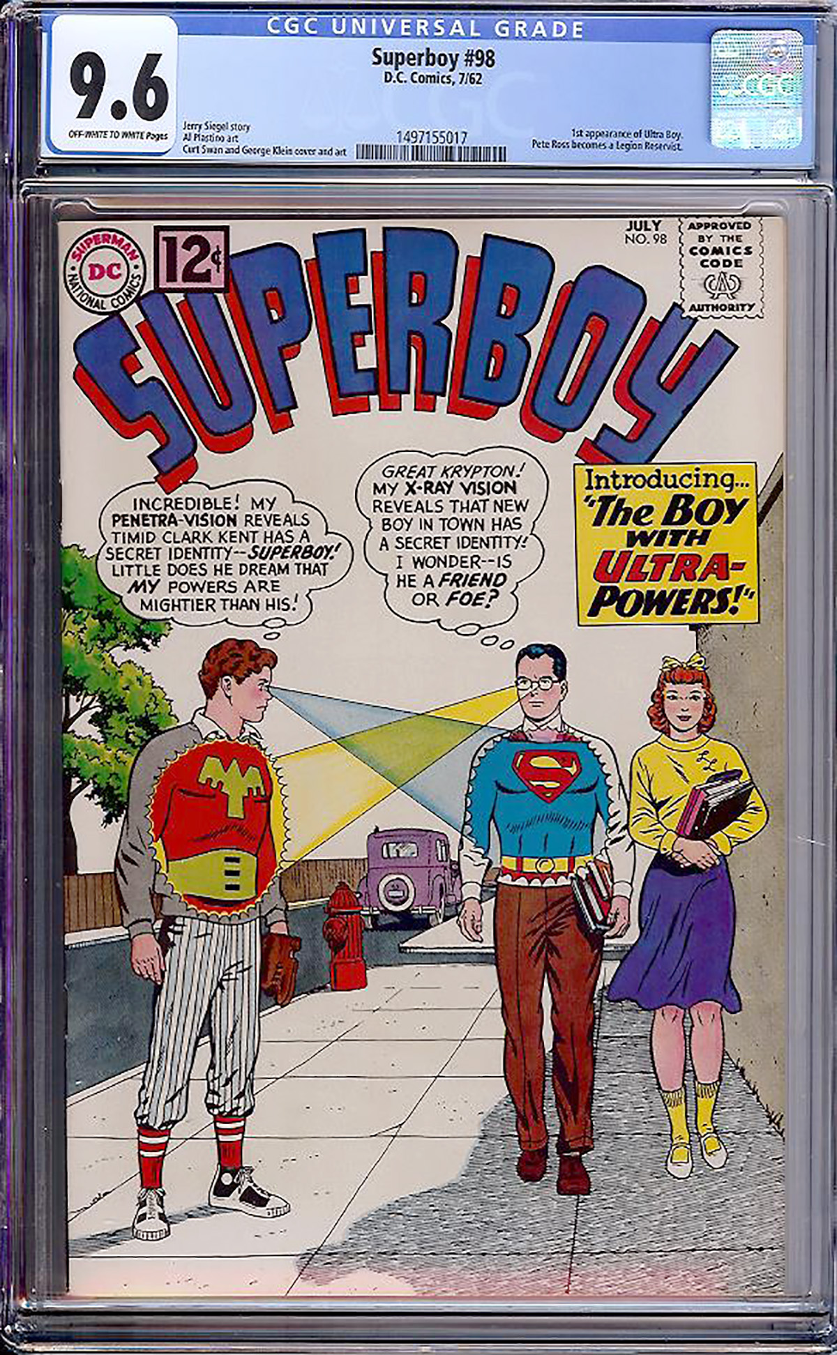 Superboy #98 CGC 9.6 ow/w