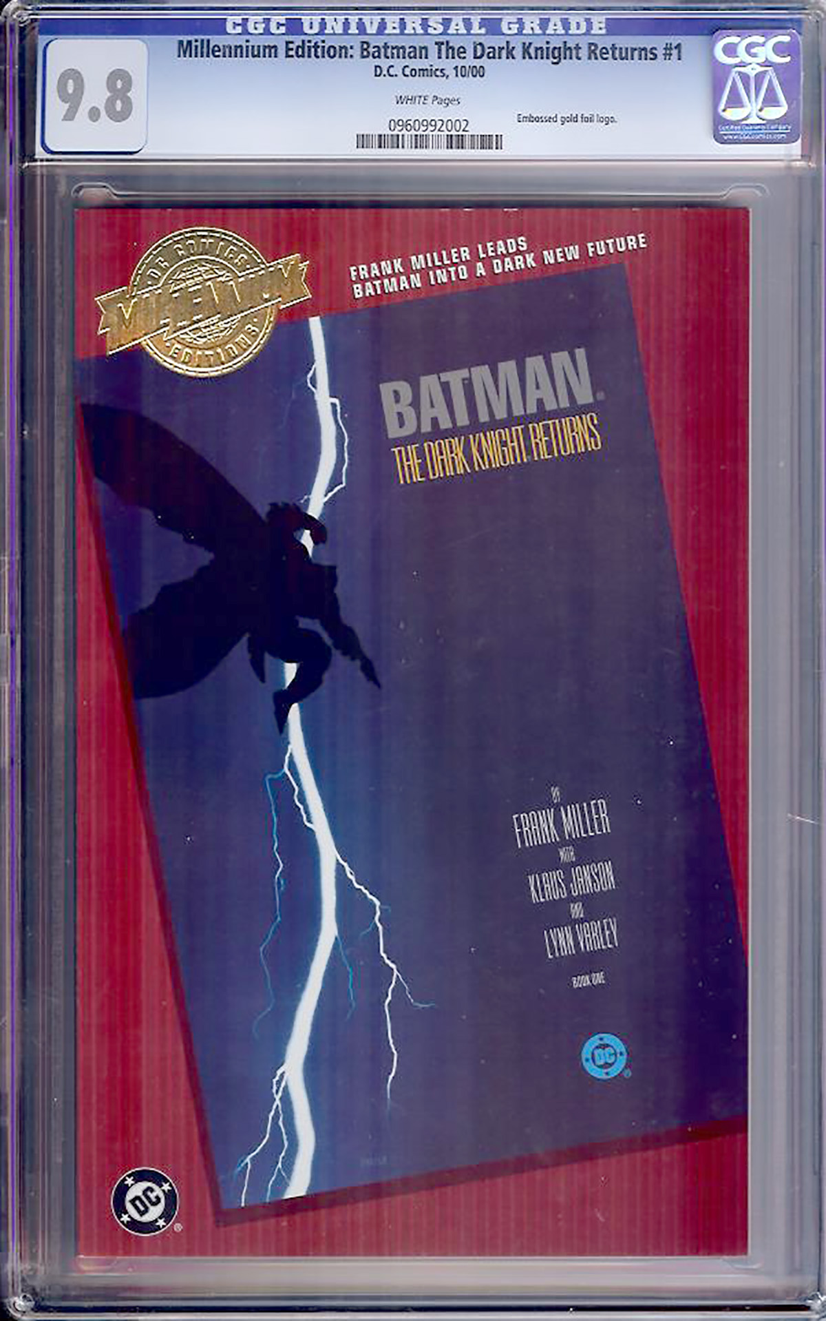 Millennium Edition: Batman The Dark Knight Returns #1 CGC 9.8 w