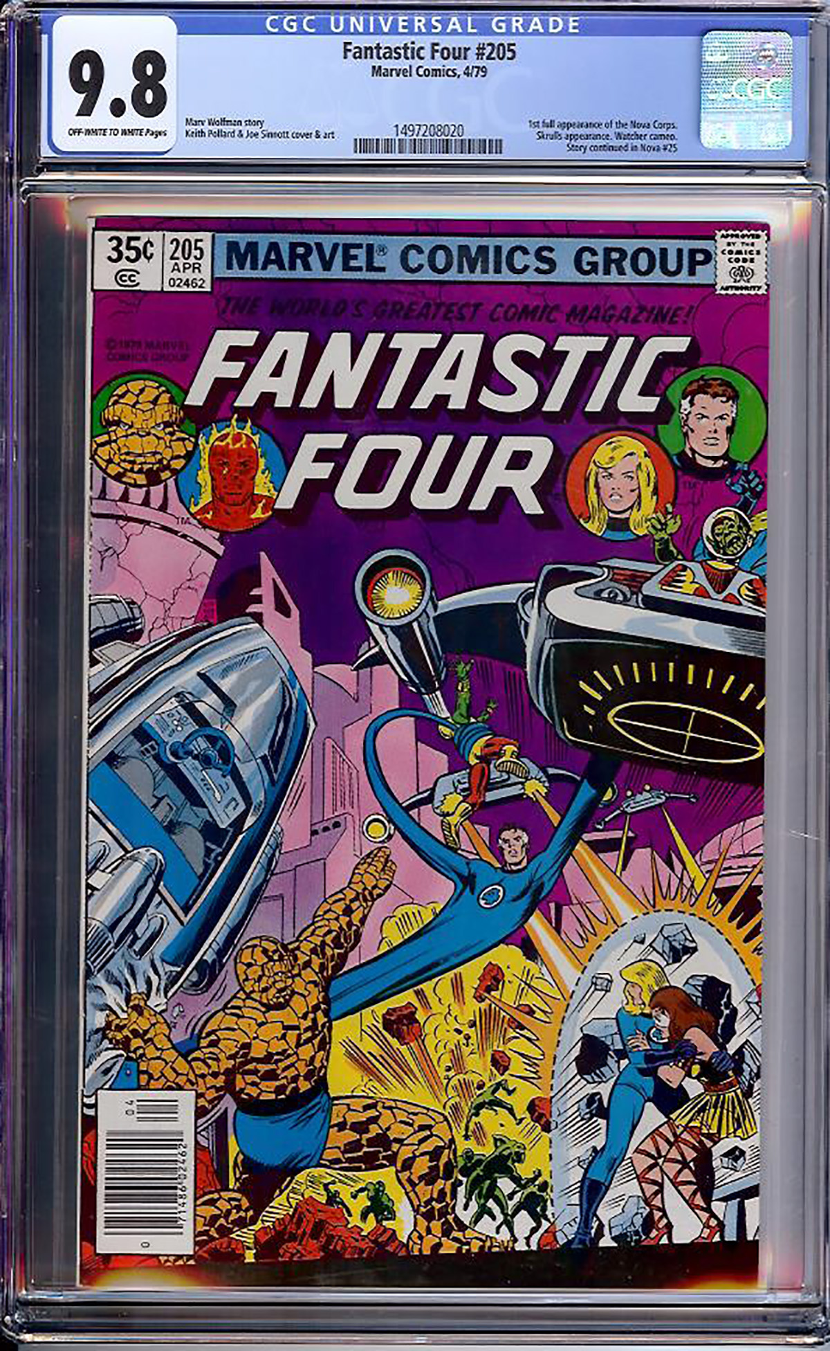 Fantastic Four #205 CGC 9.8 ow/w