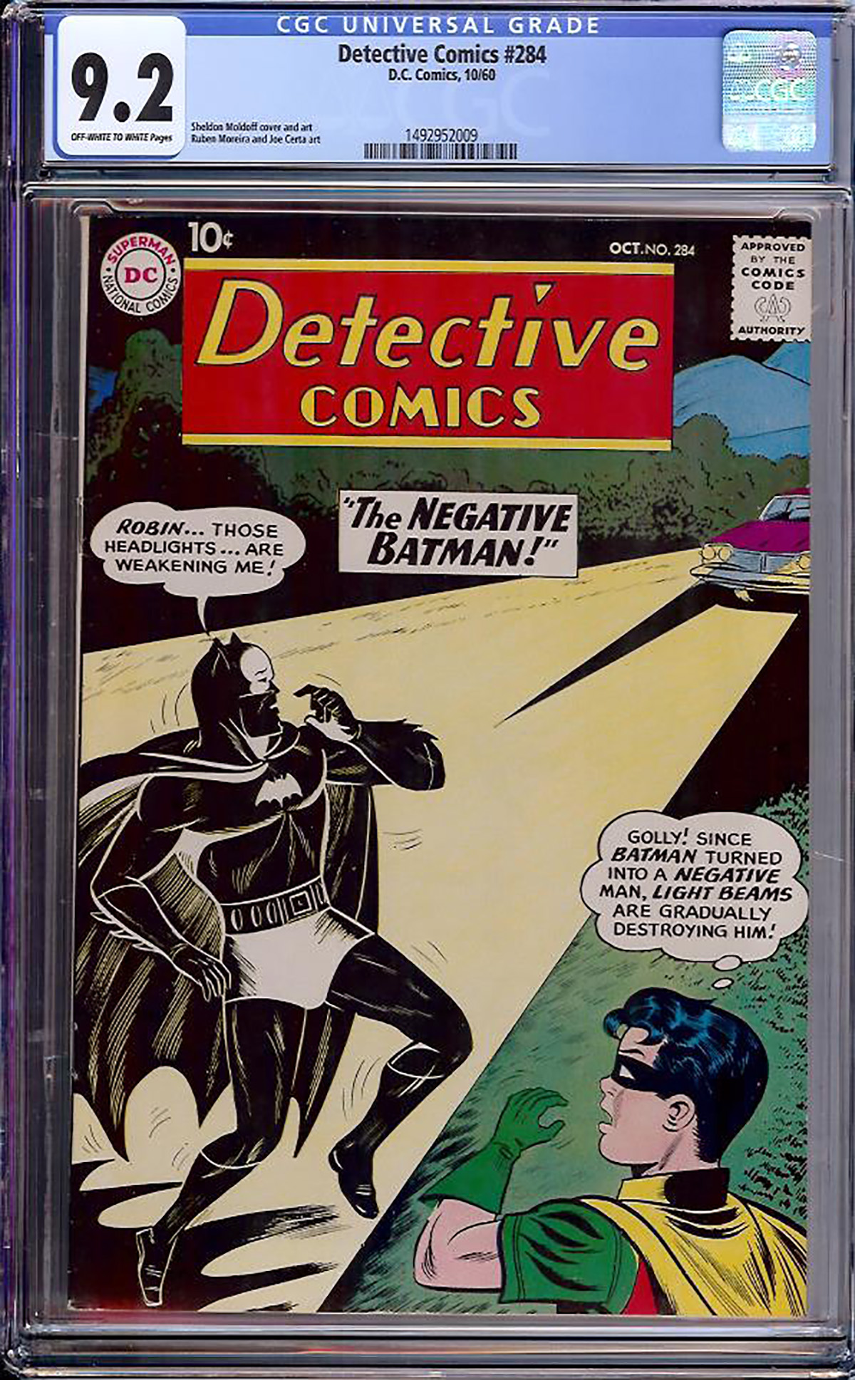 Detective Comics #284 CGC 9.2 ow/w