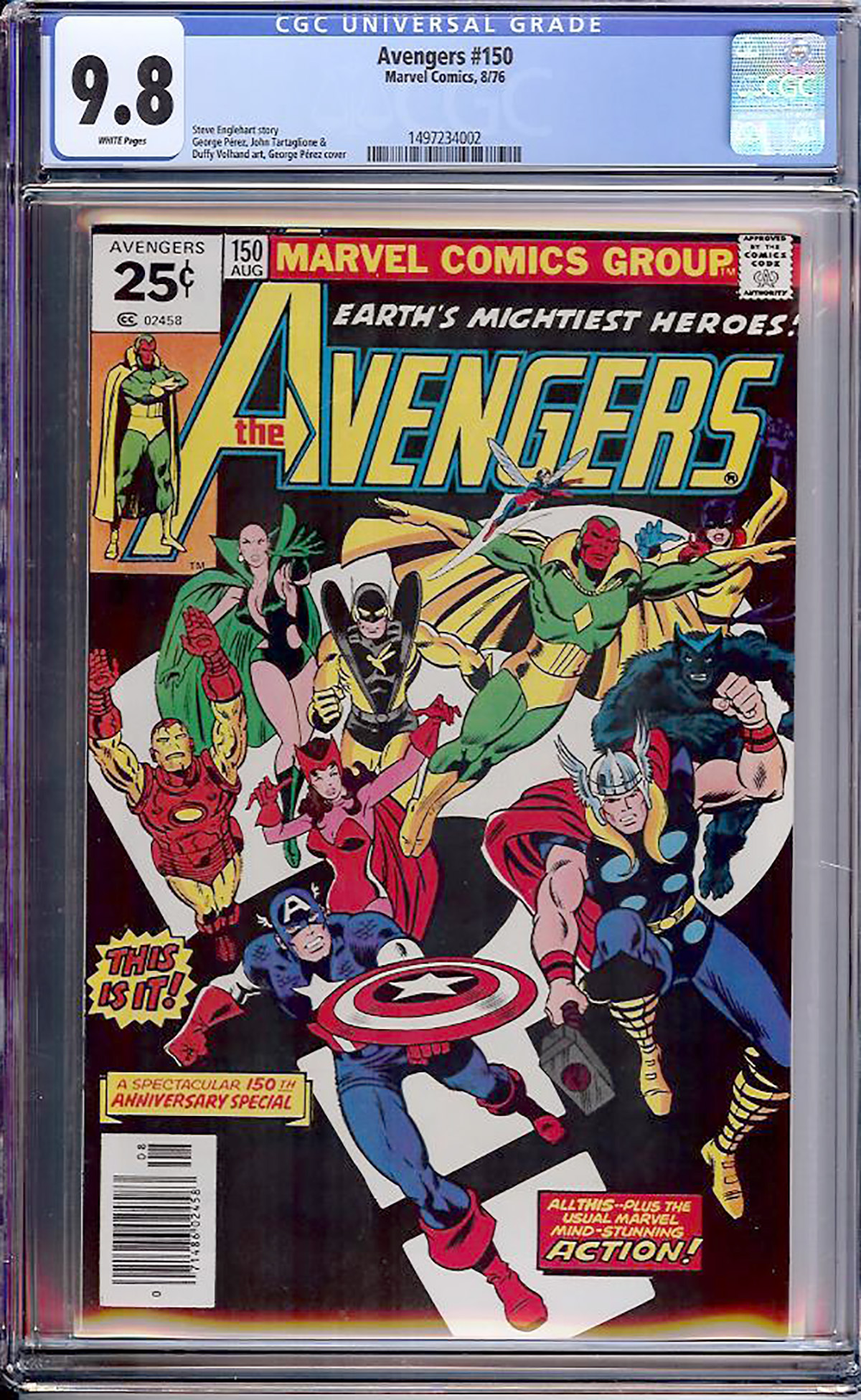 Avengers #150 Cgc 9.8 W