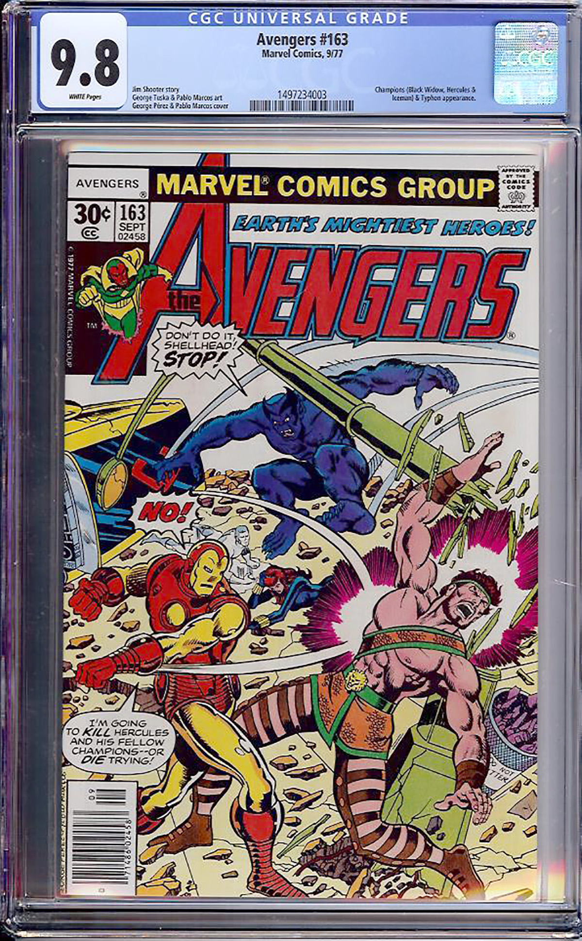 Avengers #163 CGC 9.8 w