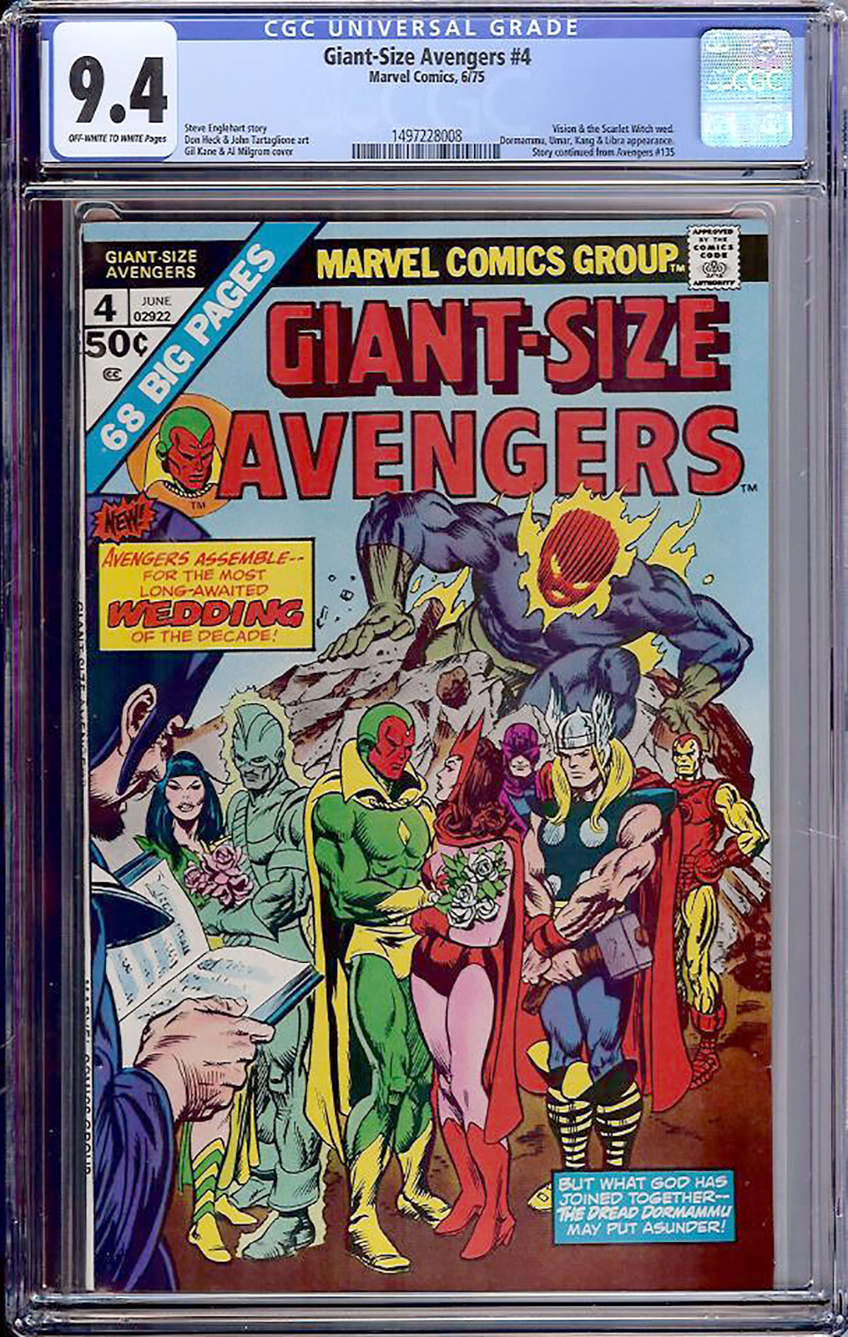 Giant-Size Avengers #4 CGC 9.4 ow/w