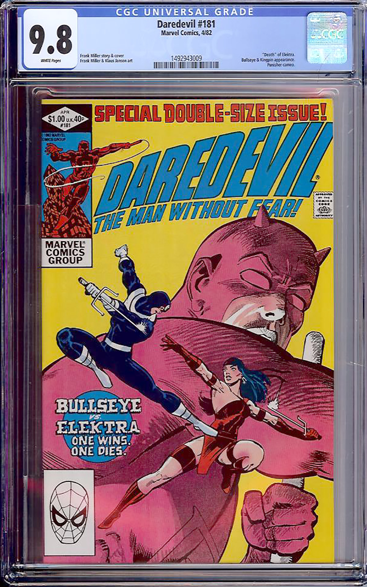 Daredevil #181 CGC 9.8 w