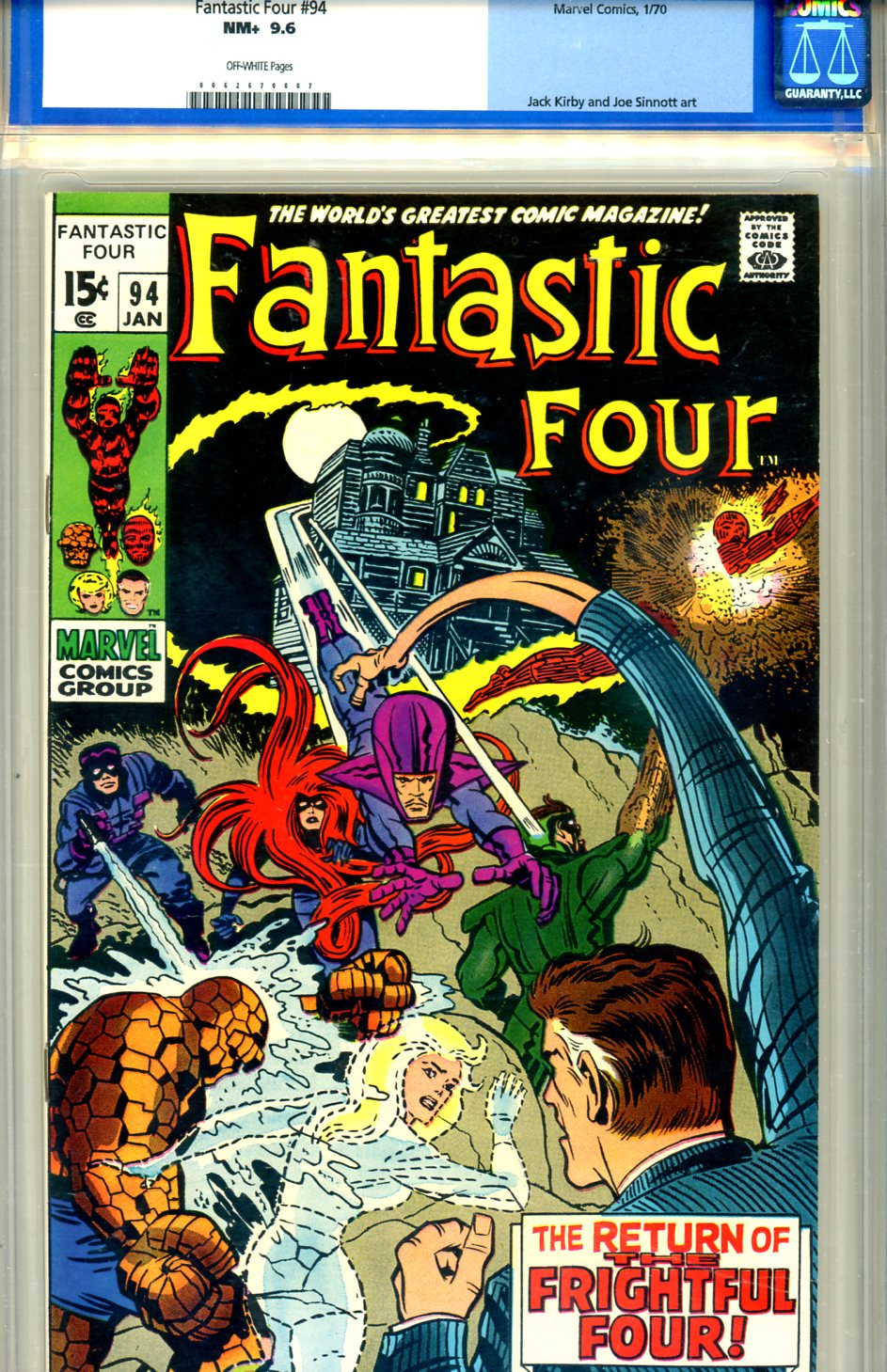 Fantastic Four #94 CGC 9.6 ow