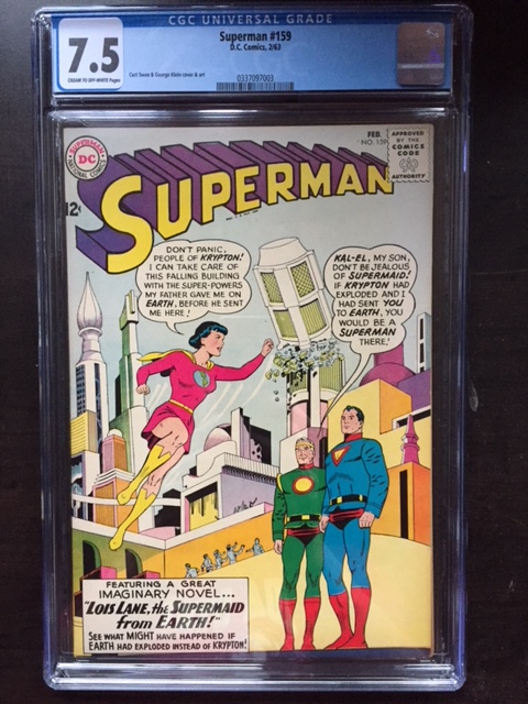 Superman #159 CGC 7.5 cr/ow