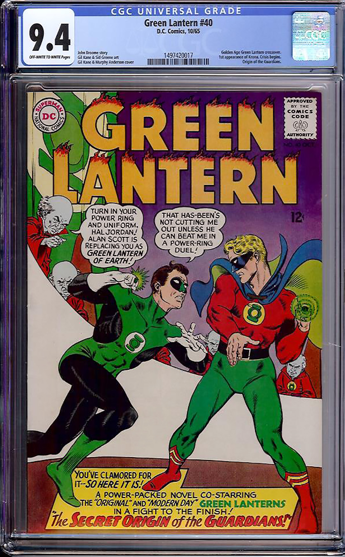 Green Lantern #40 CGC 9.4 ow/w