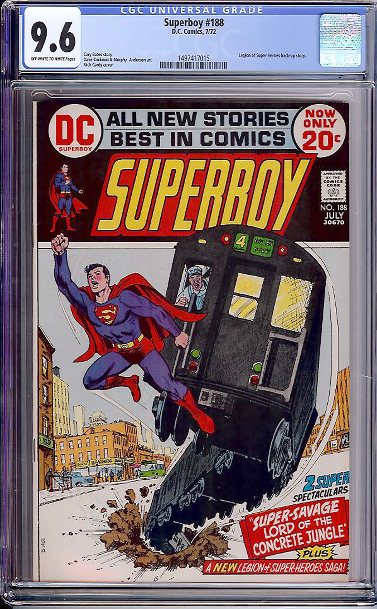 Superboy #188 CGC 9.6 ow/w