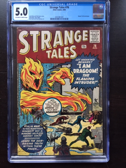 Strange Tales #76 CGC 5.0 ow/w