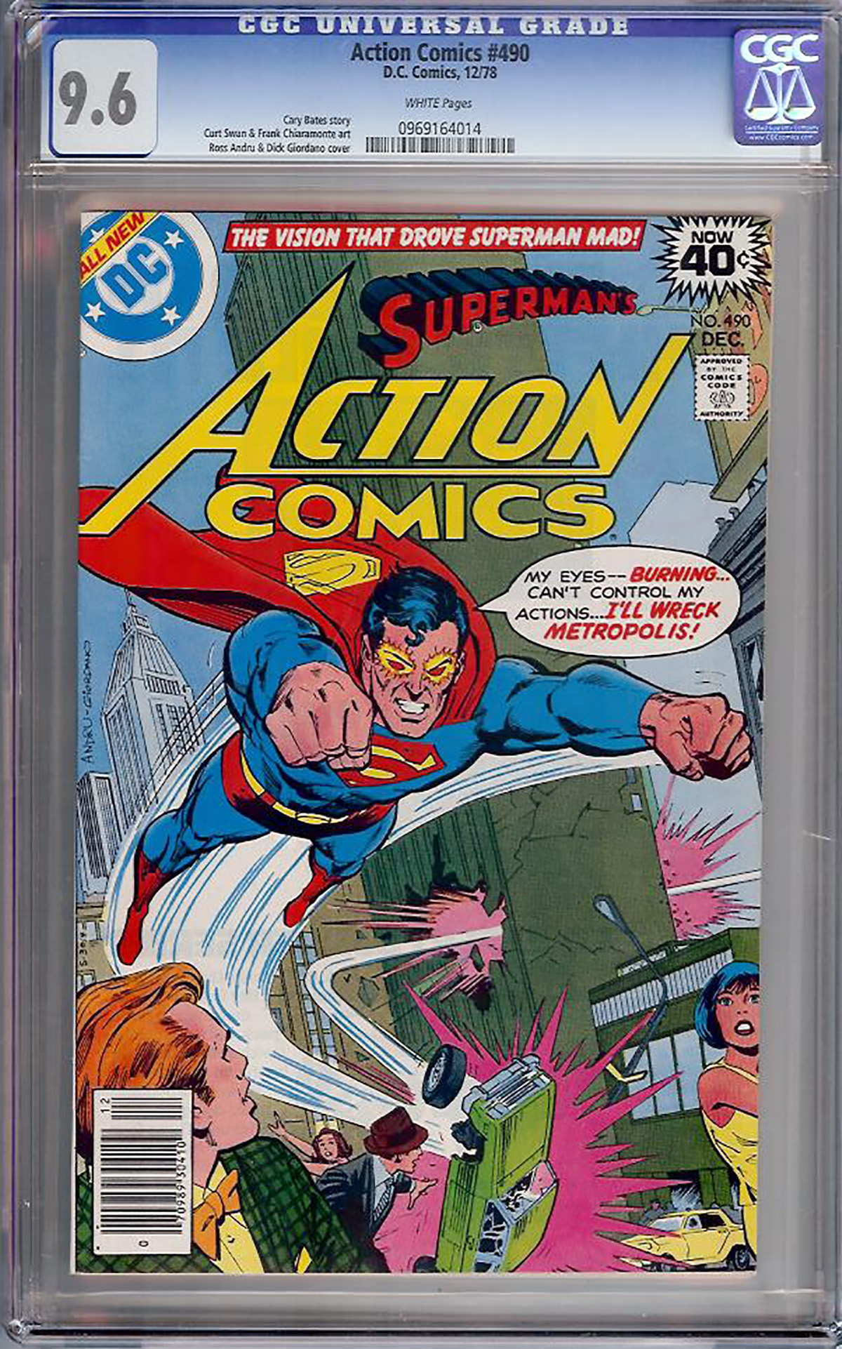 Action Comics #490 CGC 9.6 w