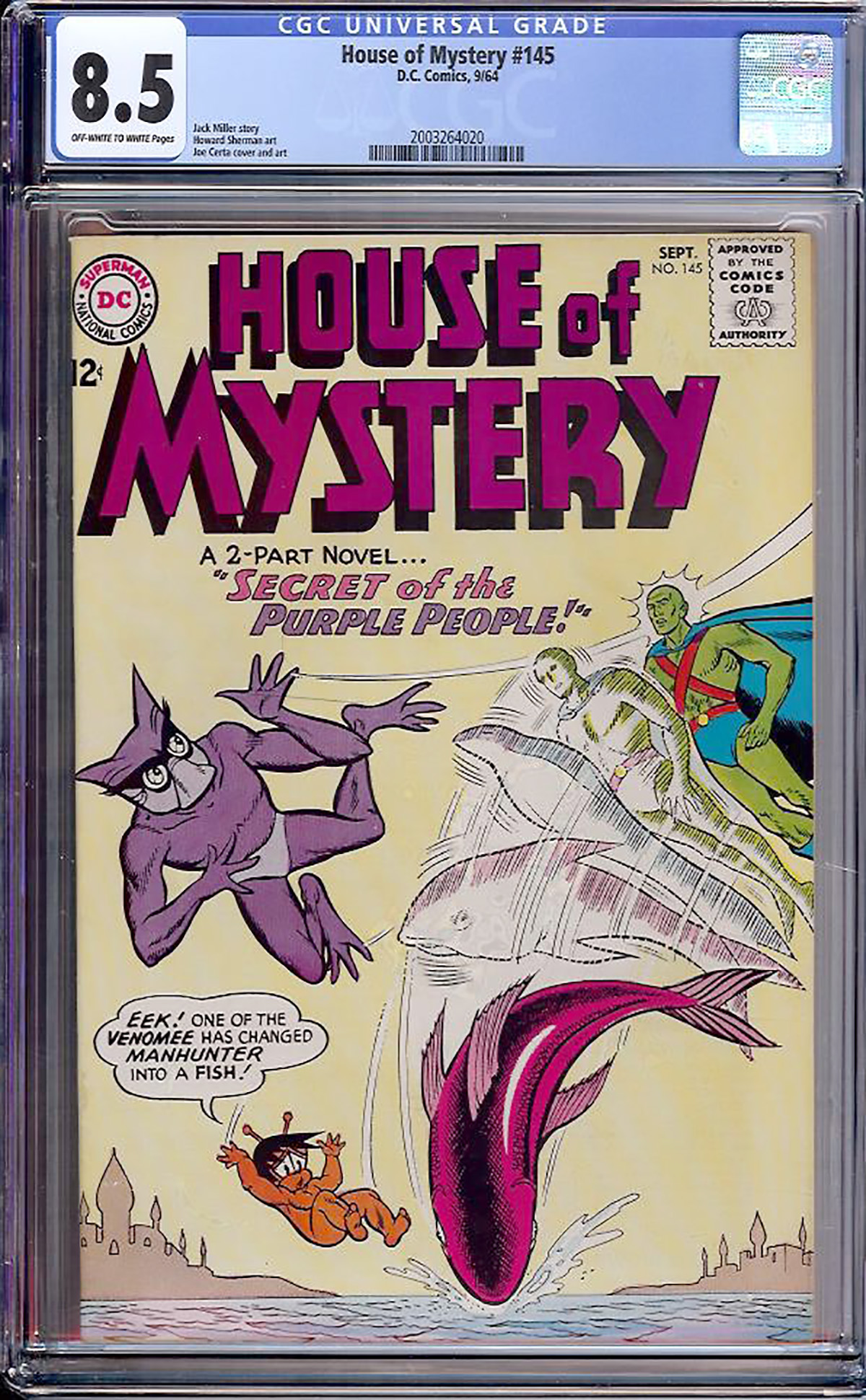 House of Mystery #145 CGC 8.5 ow/w Bogota