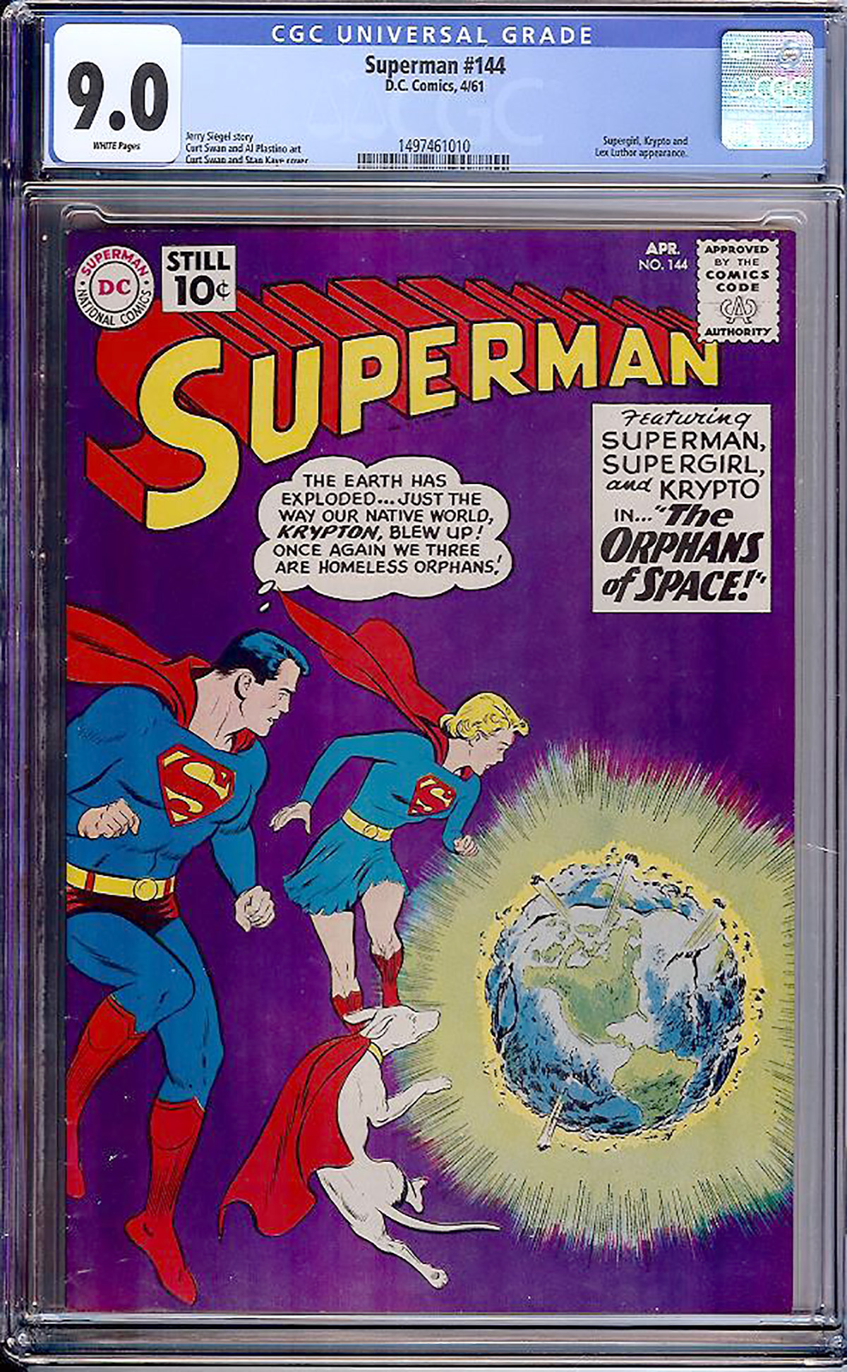 Superman #144 CGC 9.0 w