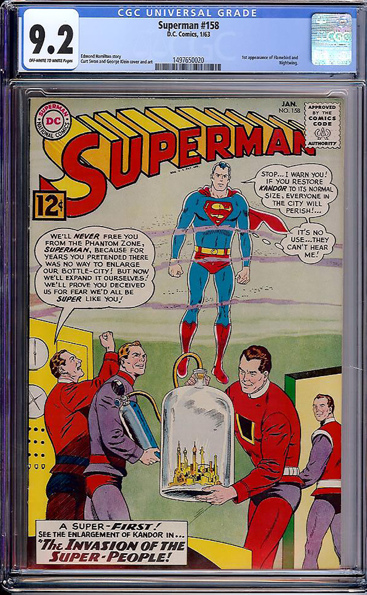 Superman #158 CGC 9.2 ow/w // Auction // Pedigree Comics