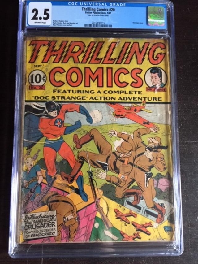 Thrilling Comics #20 CGC 2.5 ow