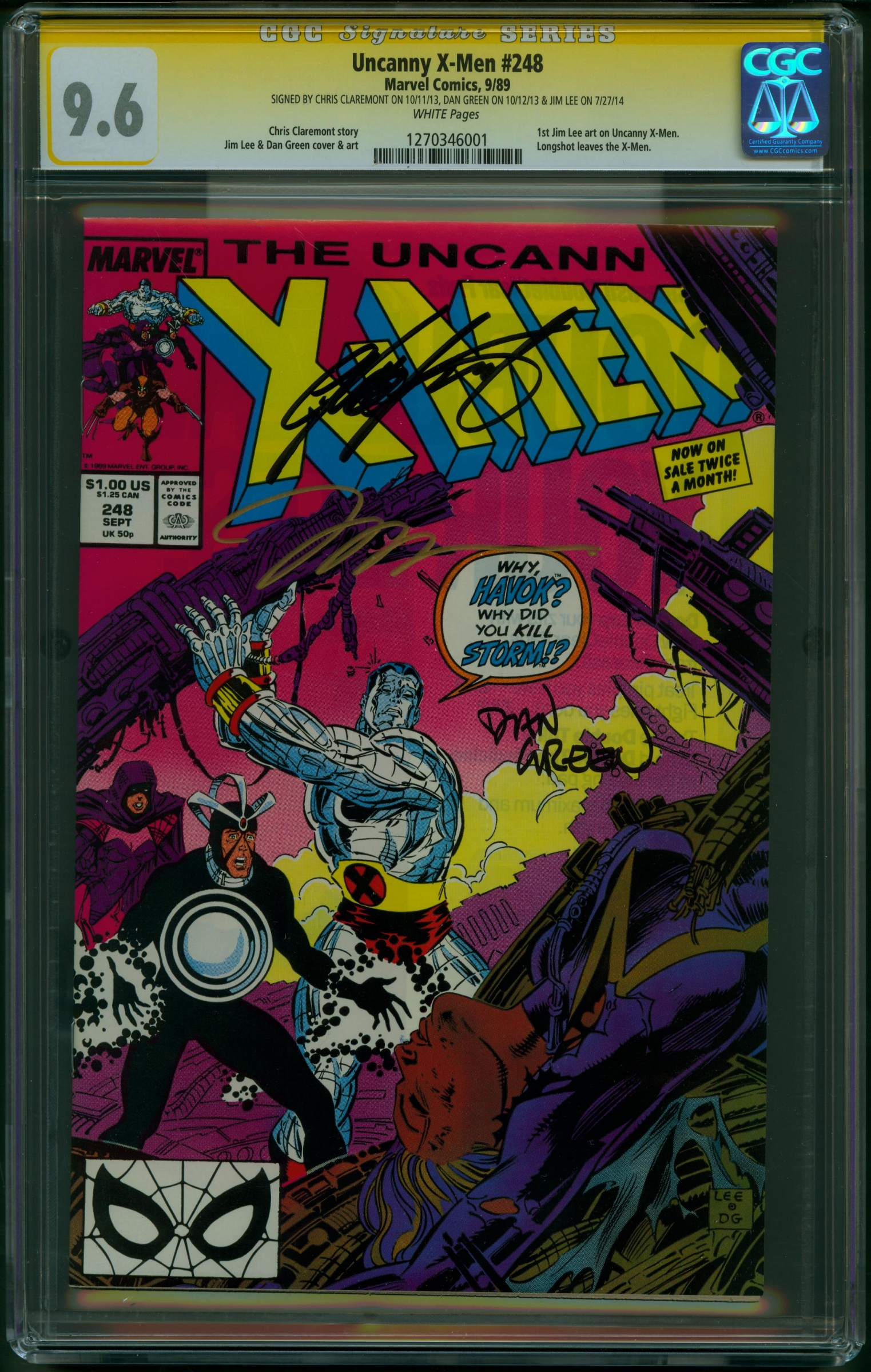 Uncanny X-Men #248 CGC 9.6 w CGC Signature SERIES