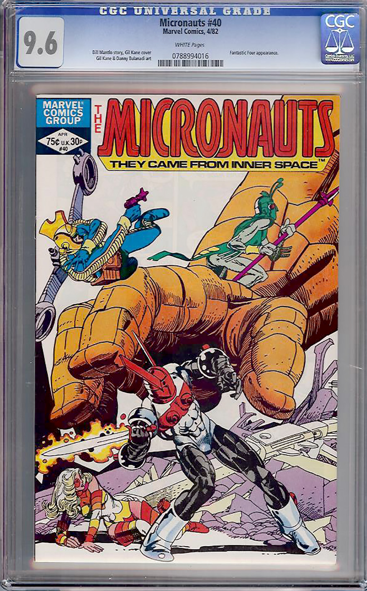 Micronauts #40 CGC 9.6 w