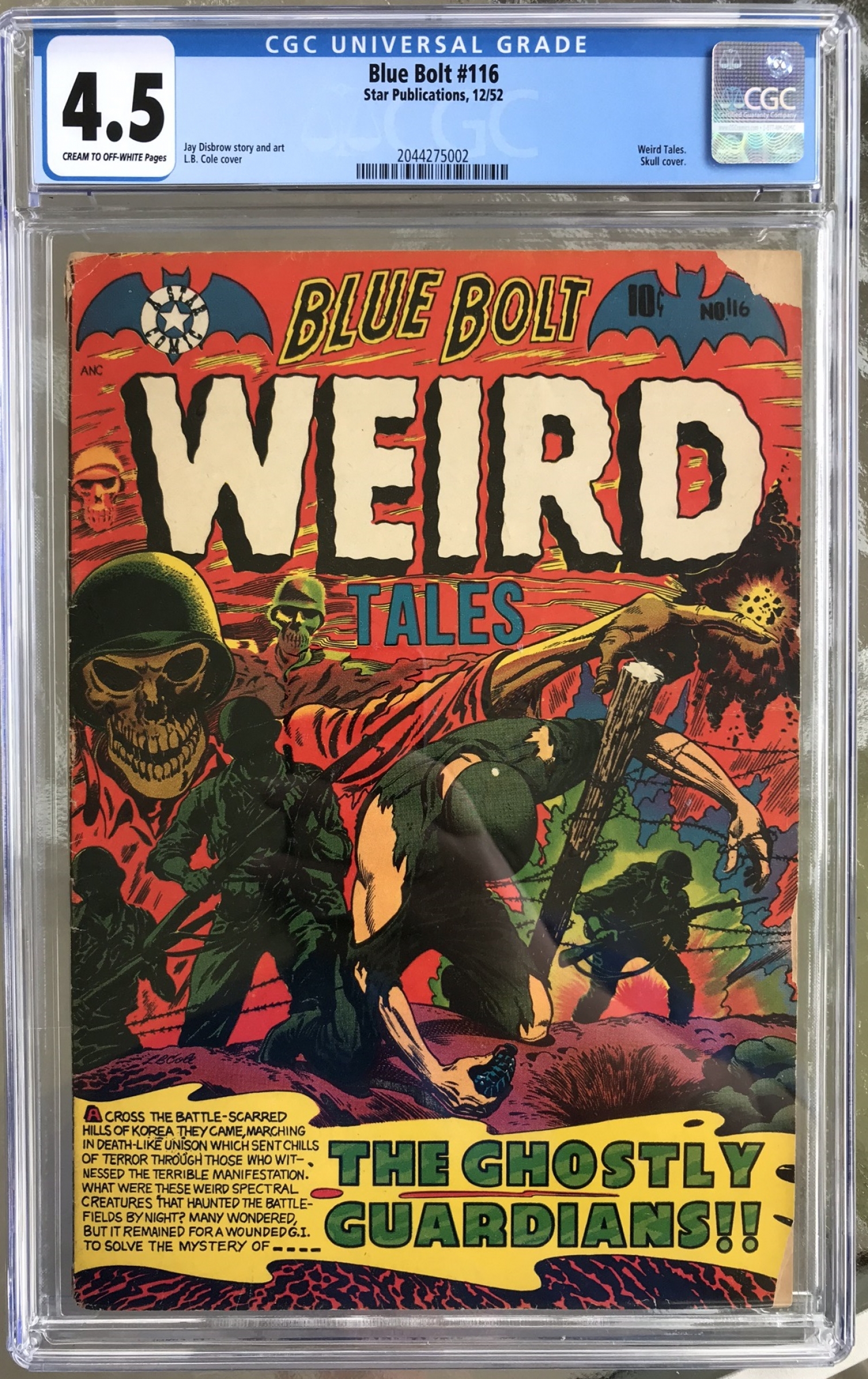 Blue Bolt #116 CGC 4.5 cr/ow