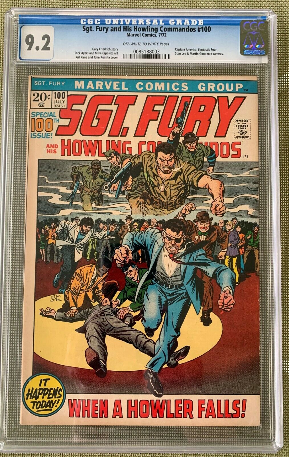 Sgt. Fury and His Howling Commandos #100 CGC 9.2 ow/w